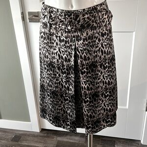 un deux trois Silk Belted Skirt Made in Paris